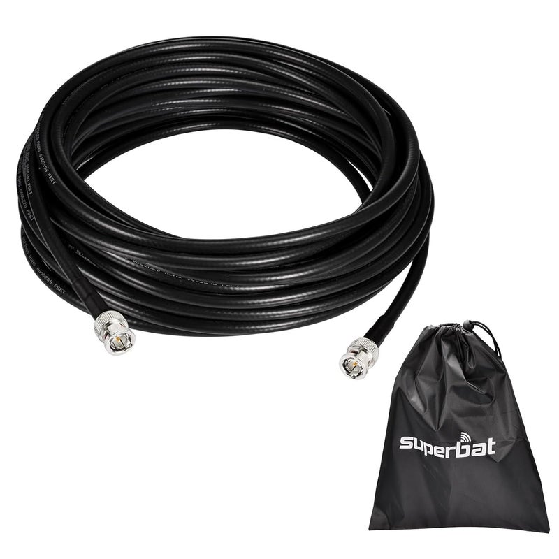 Superbat Long 3G/6G SDI Cable 40ft Heavy Duty BNC to BNC Cable 75 Ohm Belden 1694A Black for HD-SDI/3G-SDI/6G-SDI/4K Video Camera Converter, Precision SDI Camera Wire - Image 1